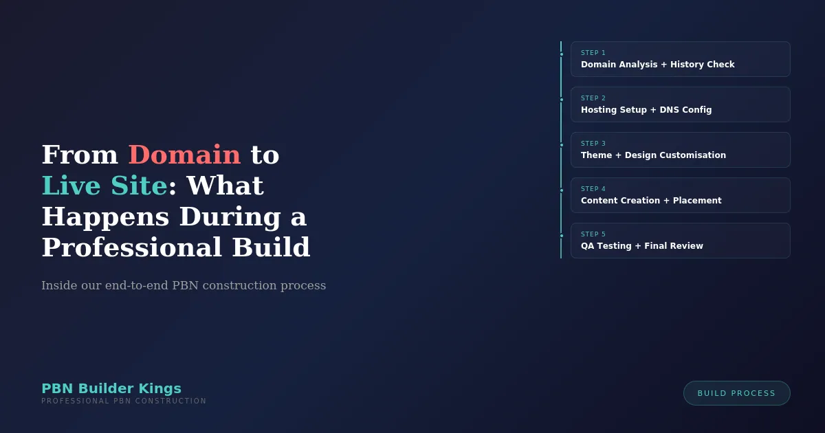 From Domain to Live Site What Actually Happens During a Professional PBN Build