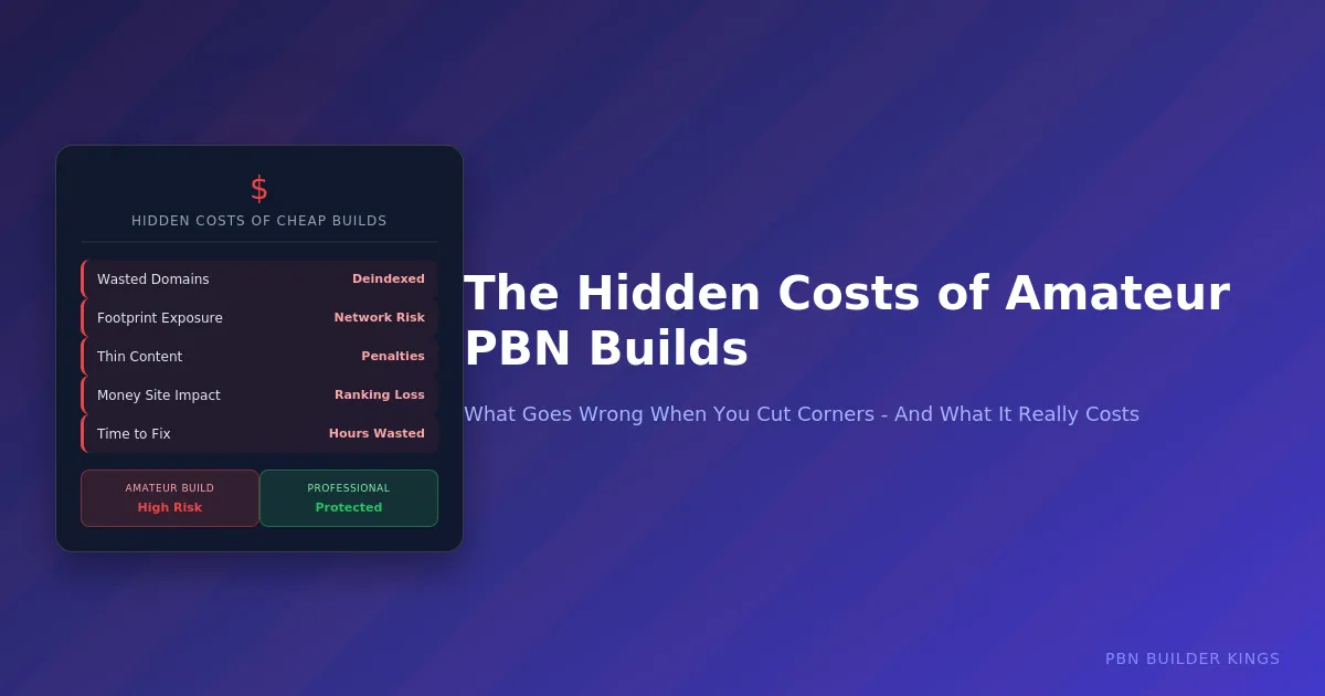 The Hidden Costs of Amateur PBN Builds: What Goes Wrong When You Cut Corners