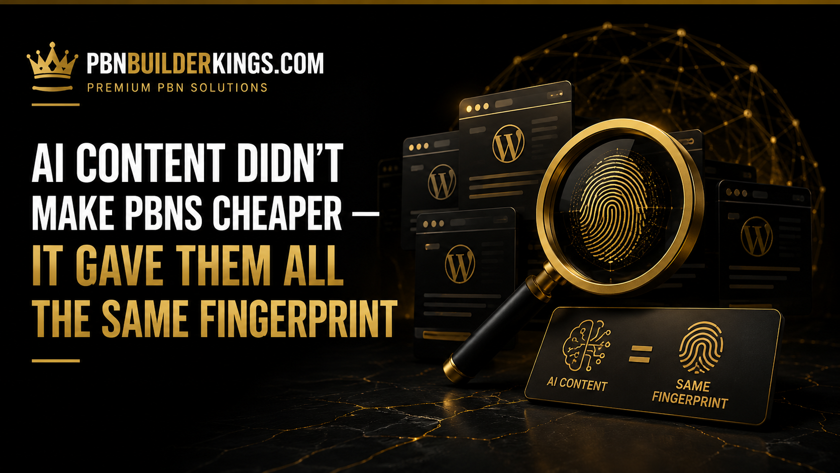 AI Content Didn’t Make PBNs Cheaper — It Gave Them All the Same Fingerprint
